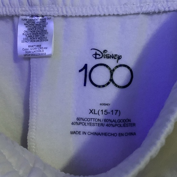 Disney Juniors' 100 Years Celebration Graphic Jogger Pants‎ Size 15/17 - Picture 9 of 9